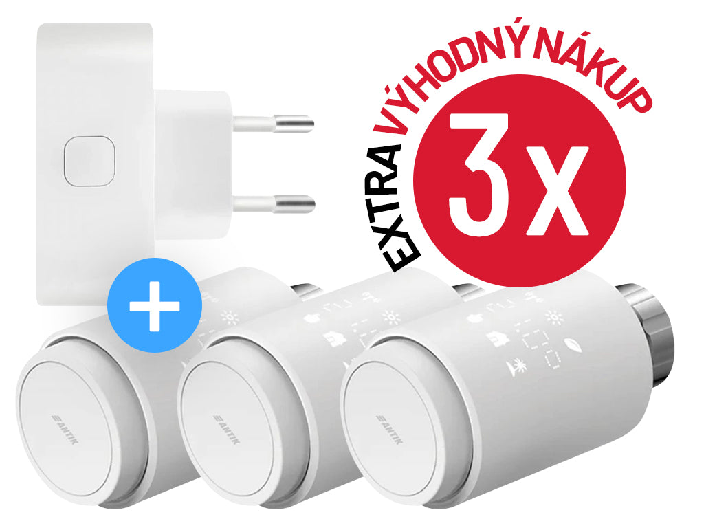 ANTIK Smart Pack 3x termostatická hlavica 1x gateway